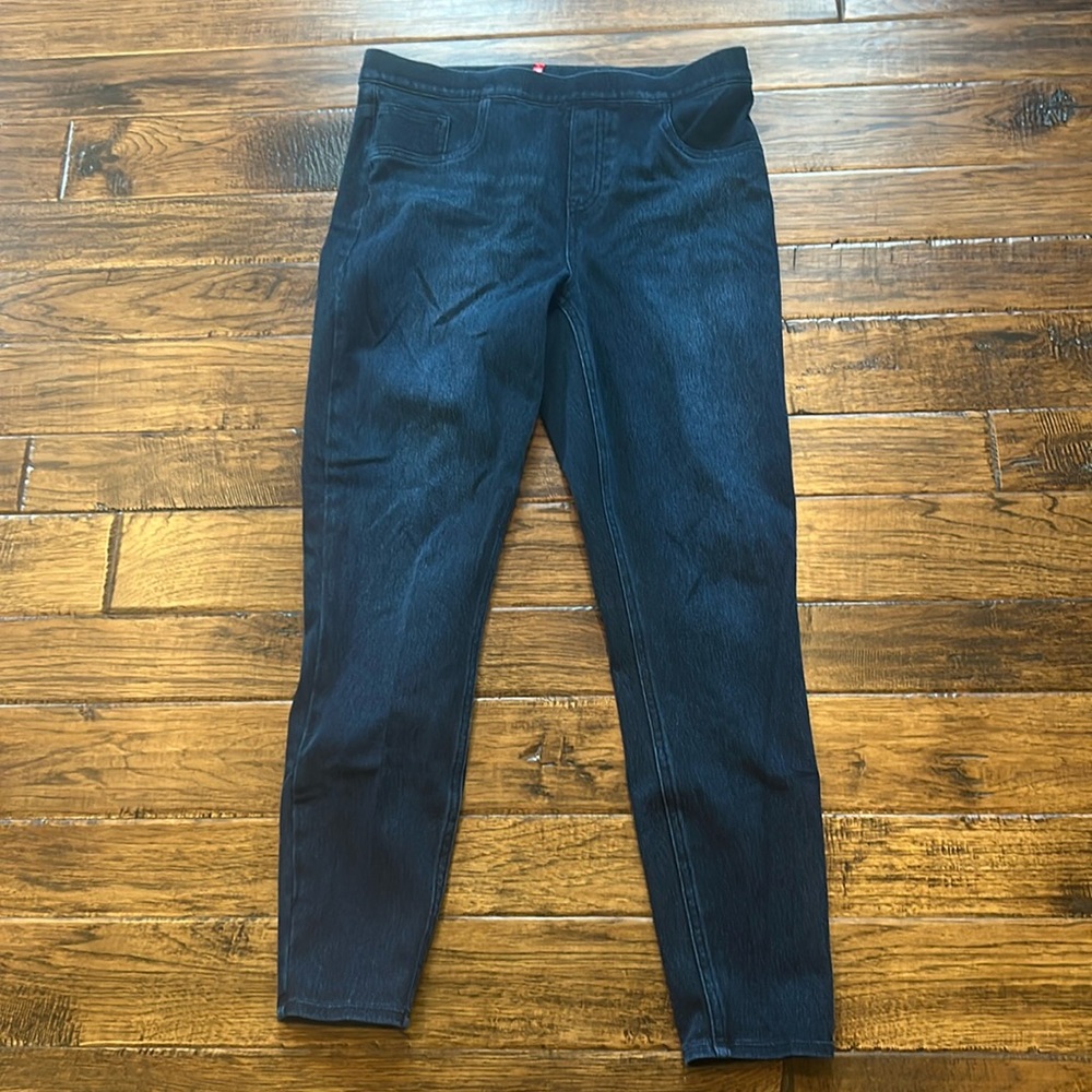 Spanx jeggings dark wash ankle length